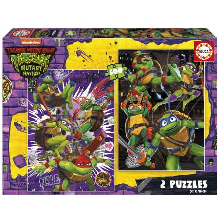 puzzle 2x500 piezas tmnt (educa - 19916)