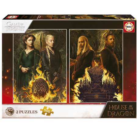 puzzle 2x500 piezas house of dragon (educa - 19573)