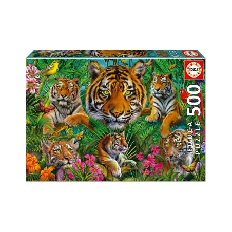 puzzle 500 piezas jungla de tigres ( educa - 19902)