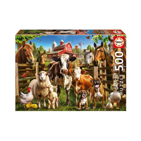 puzzle 500 piezas los traviesos de granja (educa - 19905)