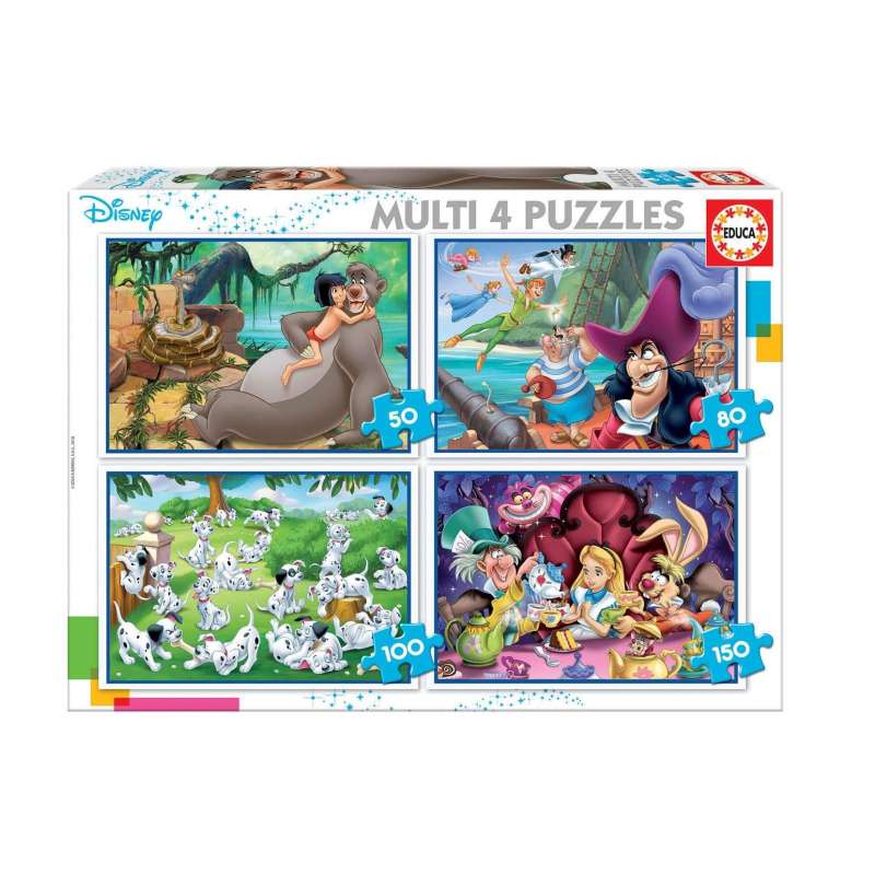 puzzle multi 4 clasicos disney (educa - 18105) puzzle multi 4 clasicos disney (educa - 18105)