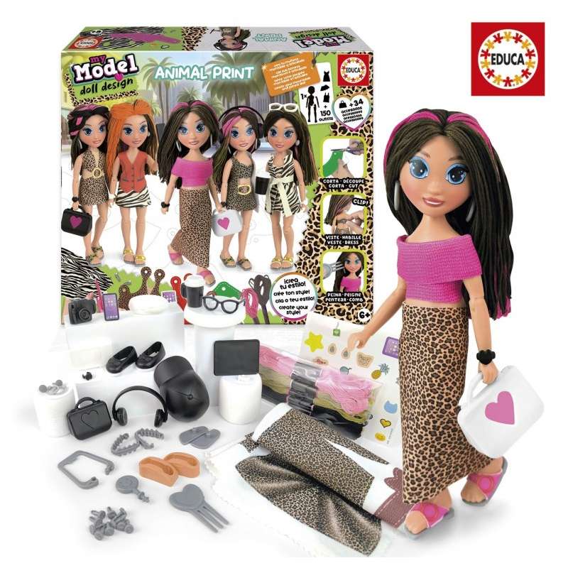 my model doll animal print (educa - 20098)