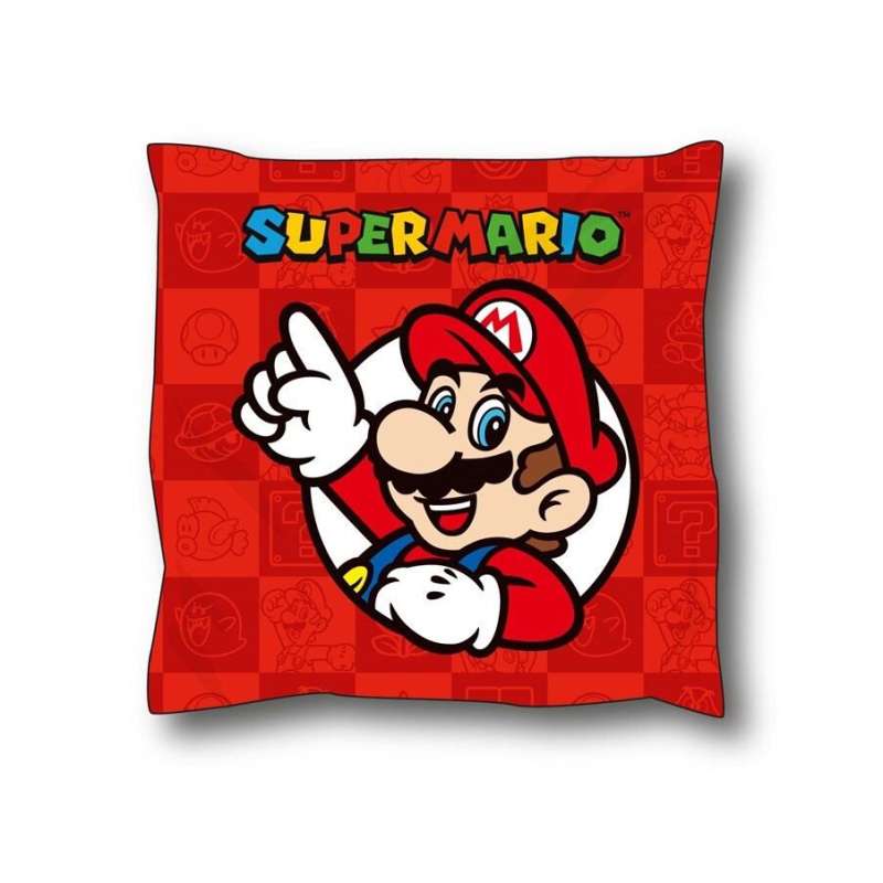 peluche cojin super mario 40x40 cm   (grupo moya - 7743)
