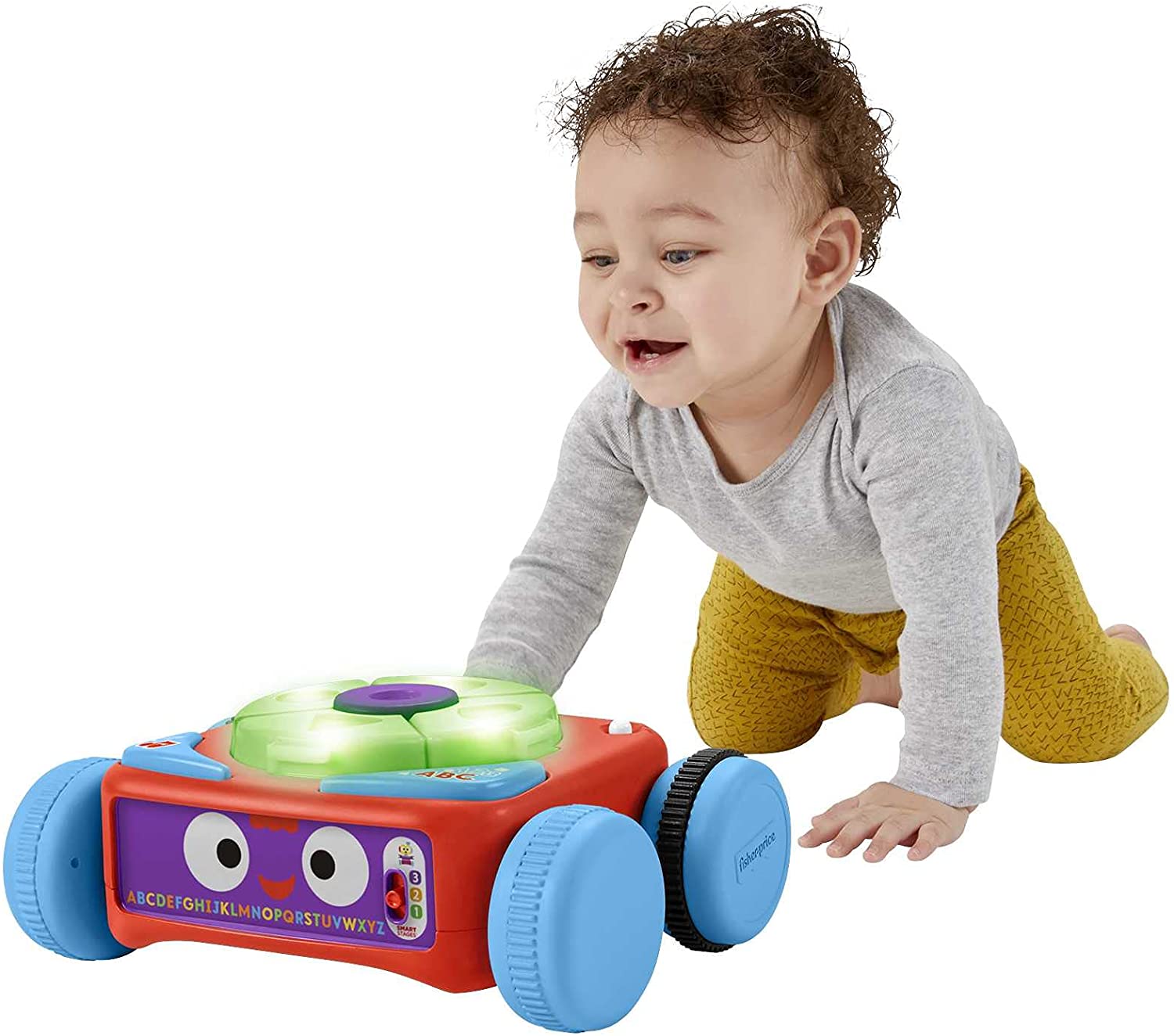 fisher-price tito robotito, robot aprendizaje 3 en 1, juguete interactivo con luces y sonidos, regalo para bebés +6 meses (matte