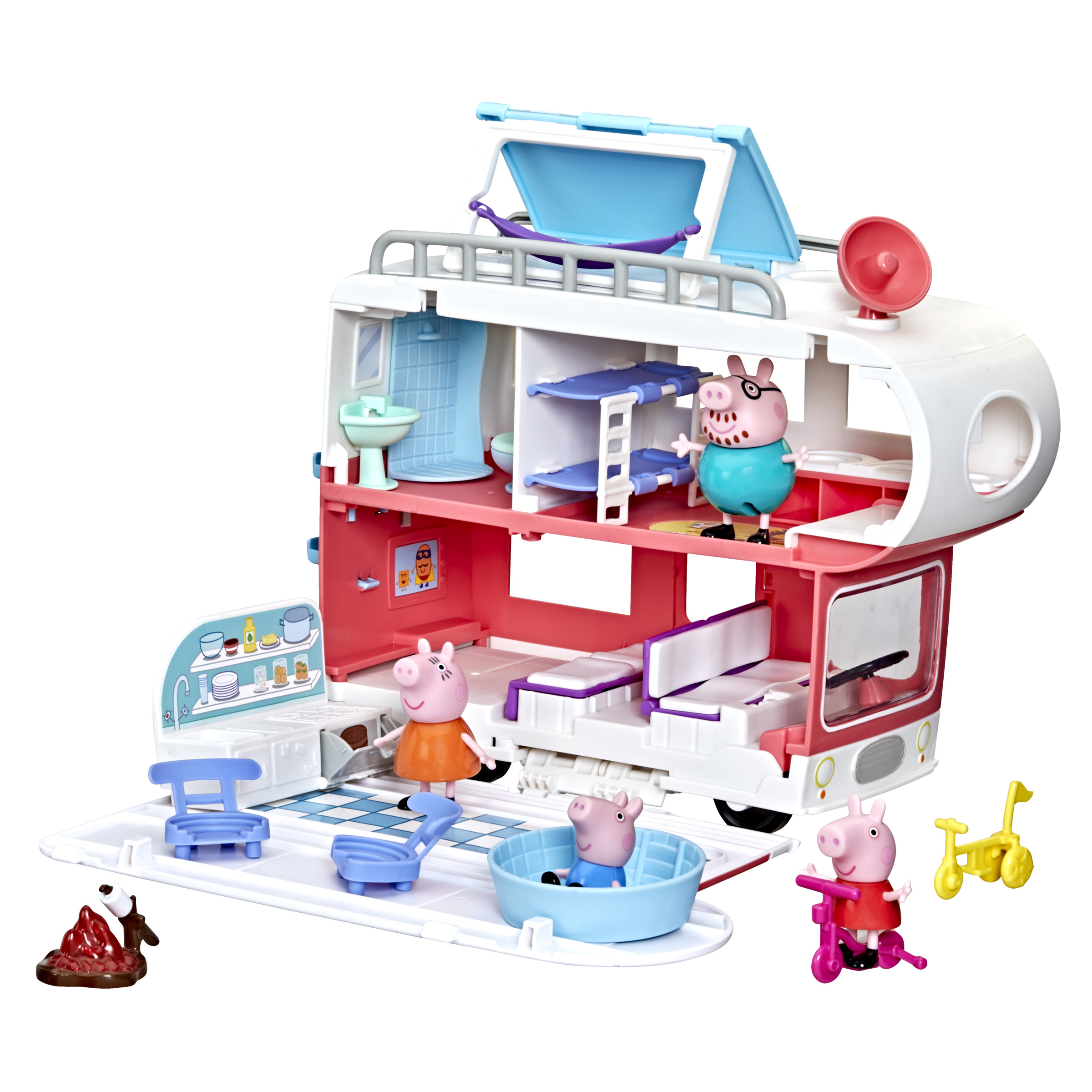 Cesta camping juego de cocina con 13 accesorios de Peppa Pig – Juguetes  Today