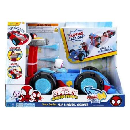 spidey y amigos vehiculo deluxe team spidey flip & reveal (jazwares iberia - snf0381)