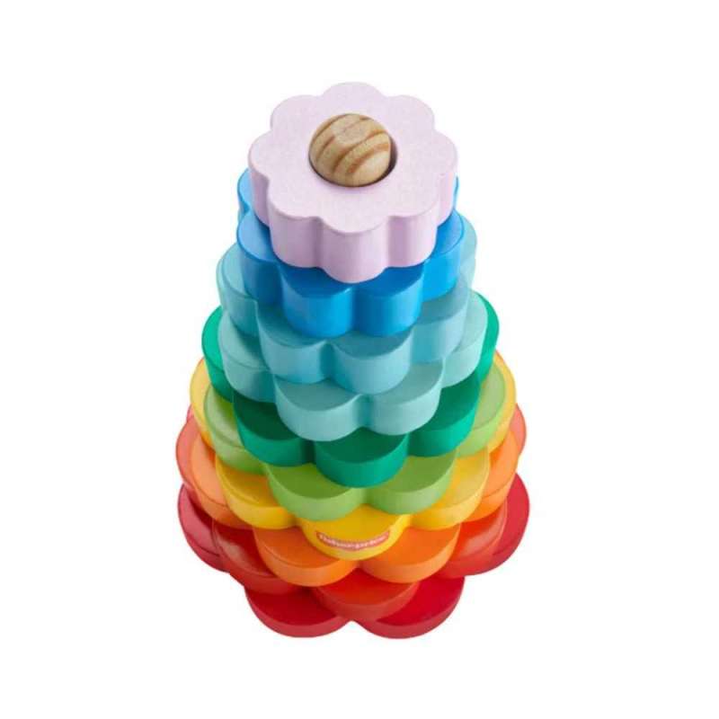 fisher-price piramide de madera (mattel - hxt77)
