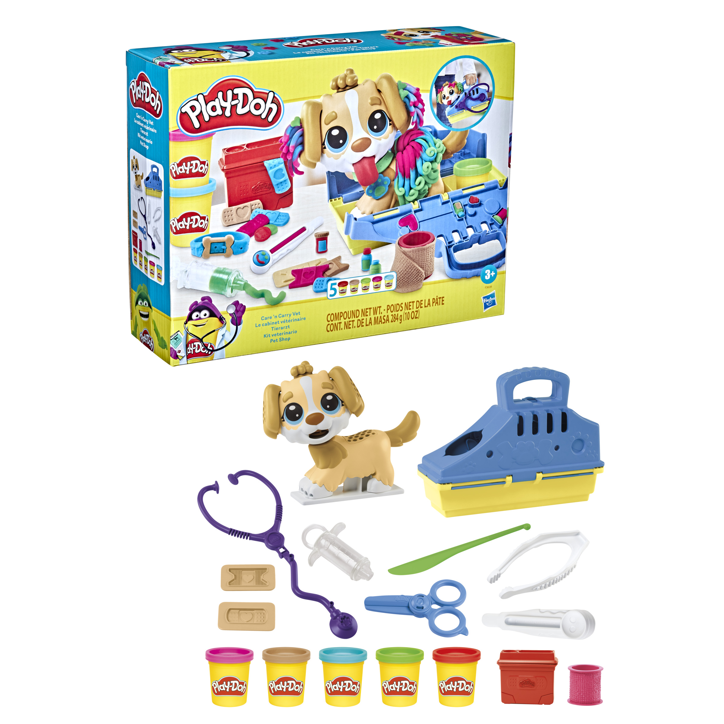 play-doh kit veterinario (hasbro f36395l0)