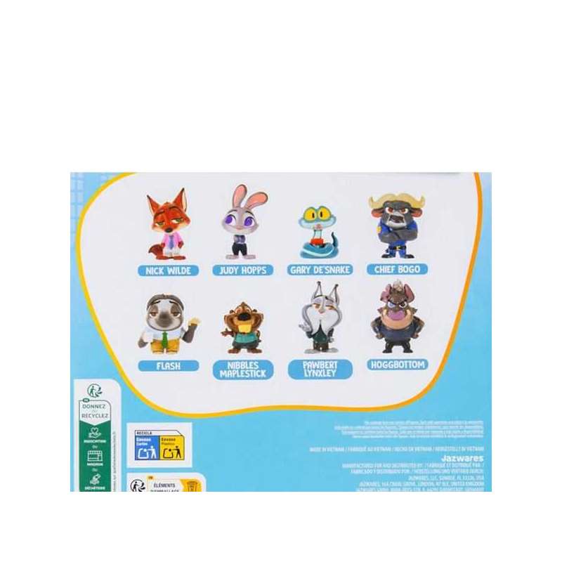 zootropolis pack 5 figuras 5 cm (jazwares - zotp0060)