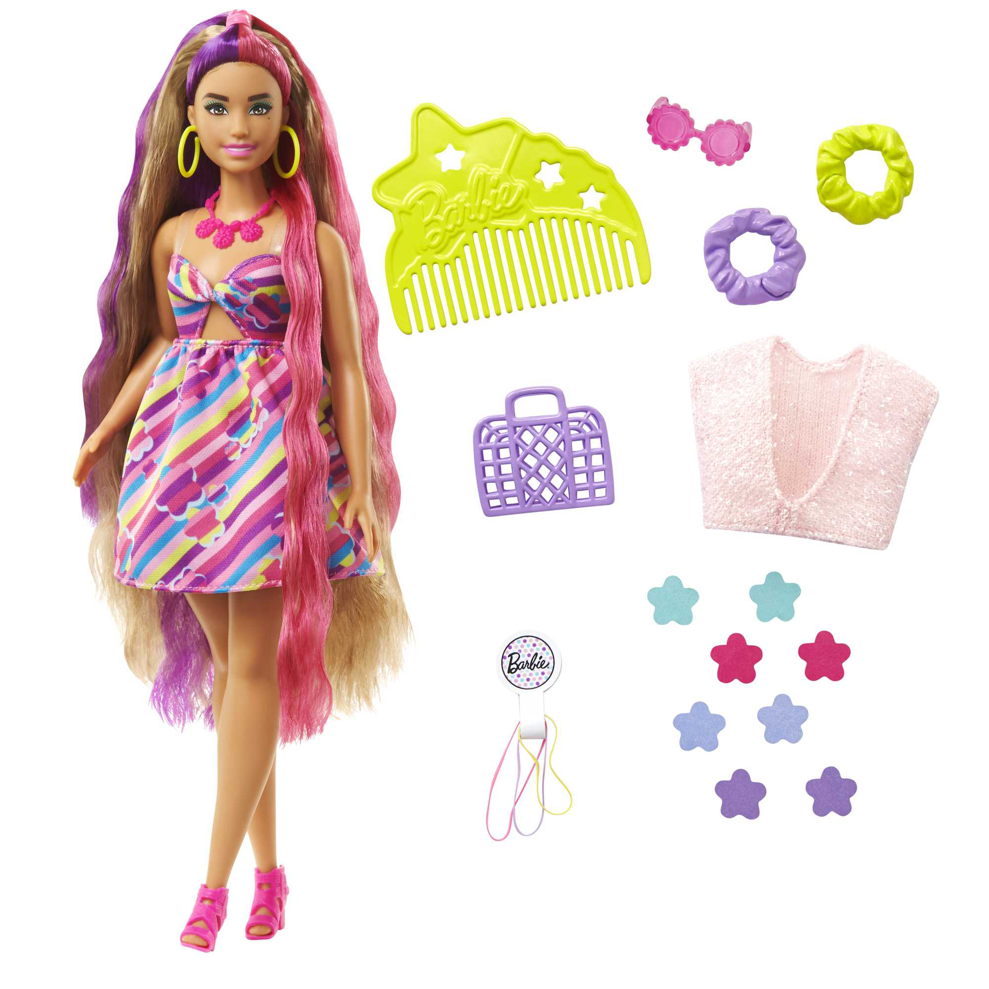 barbie totally hair extralargo flor