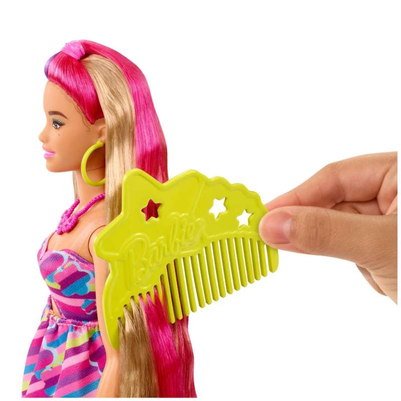 barbie totally hair extralargo flor (mattel hcm89)