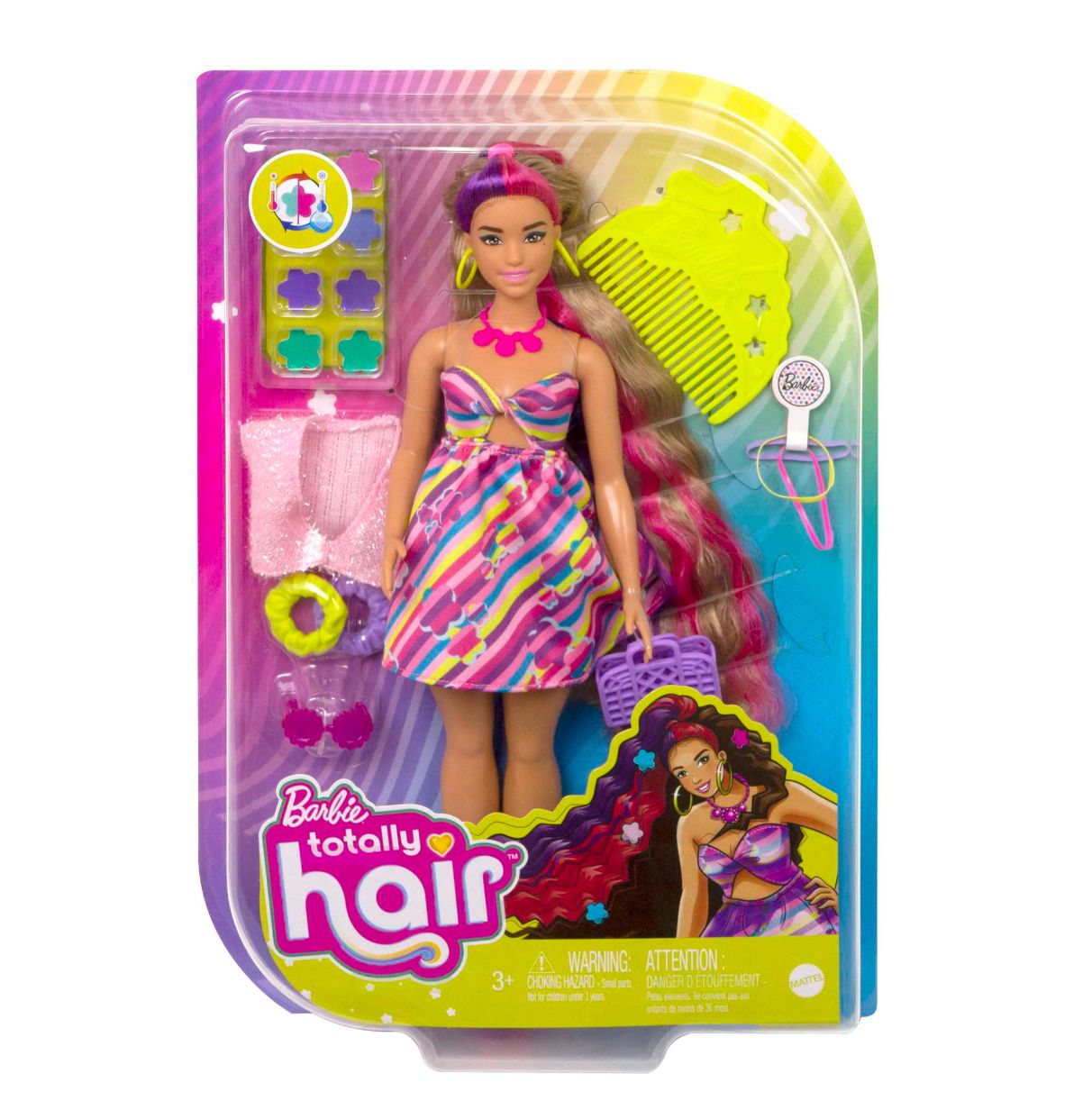 barbie totally hair extralargo flor