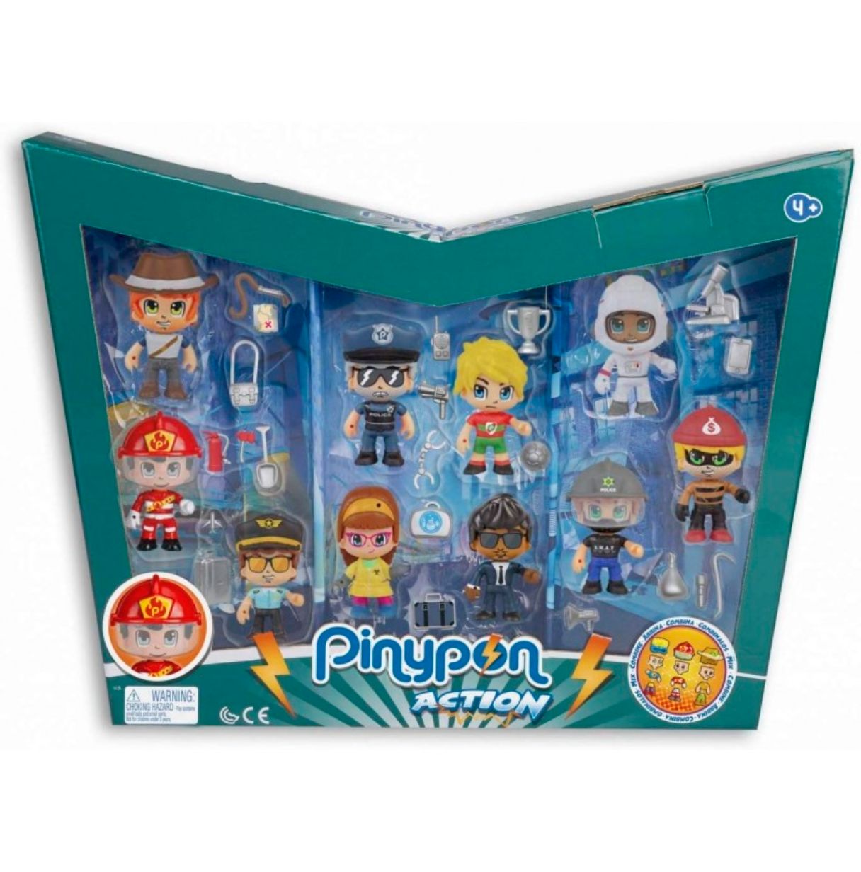 pin y pon action pack 10 figuras