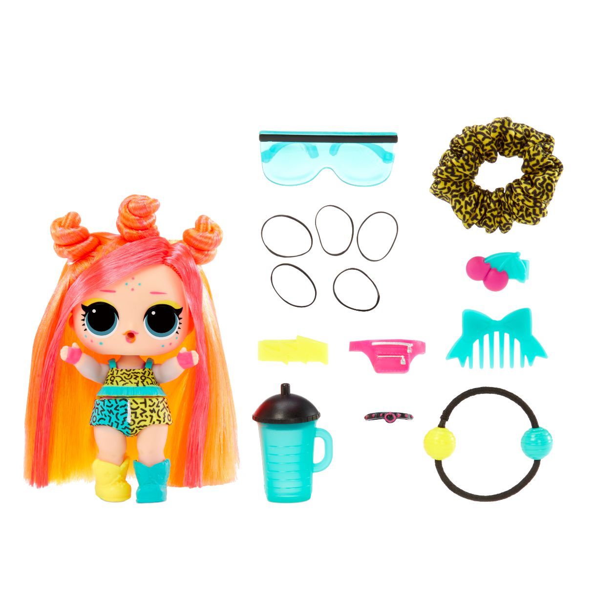 l.o.l. surprise! hair hair hair tots - muñeca con peinados personalizados y 10 sorpresas que incluyen vestido, zapatos, accesori