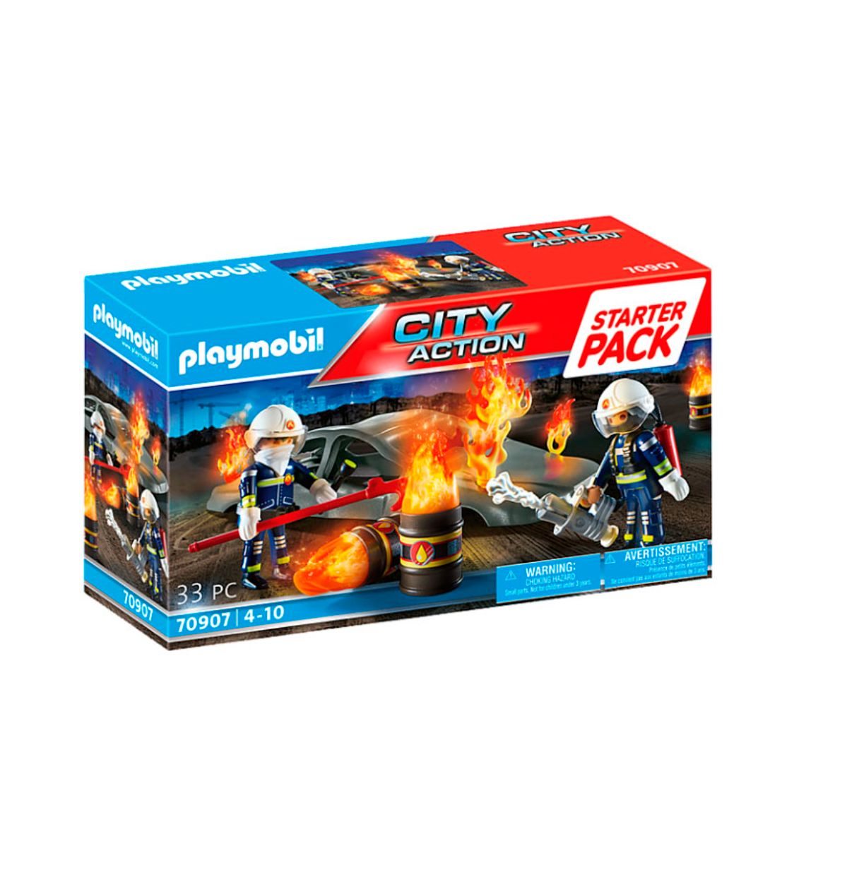 playmobil city action starter pack simulacro de incendio (70907)