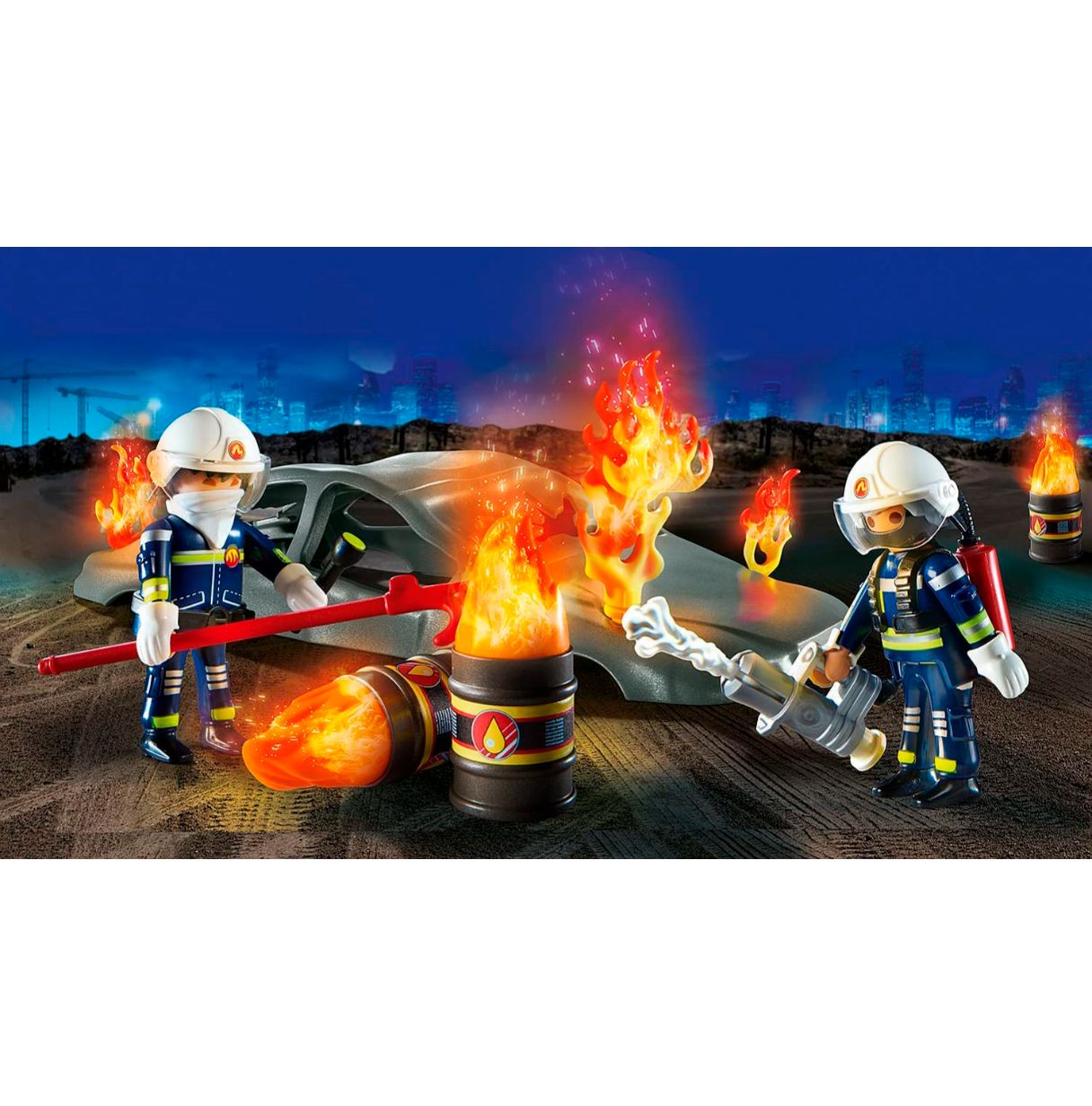 playmobil city action starter pack simulacro de incendio (70907)
