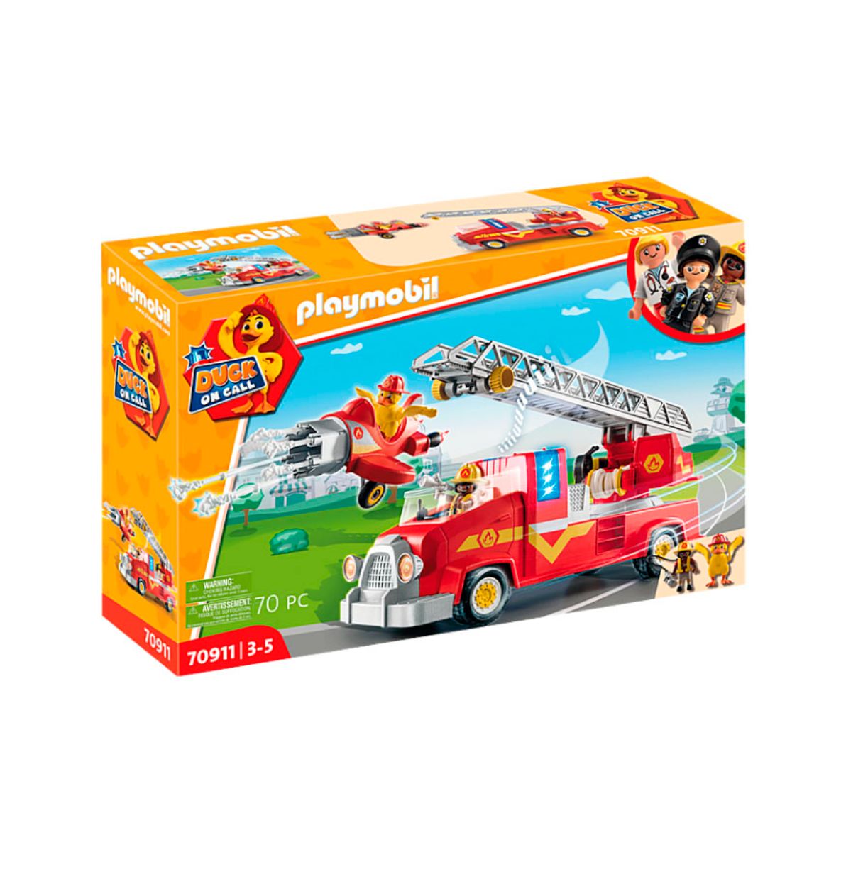playmobil duck on call camion de bomberos (70911)
