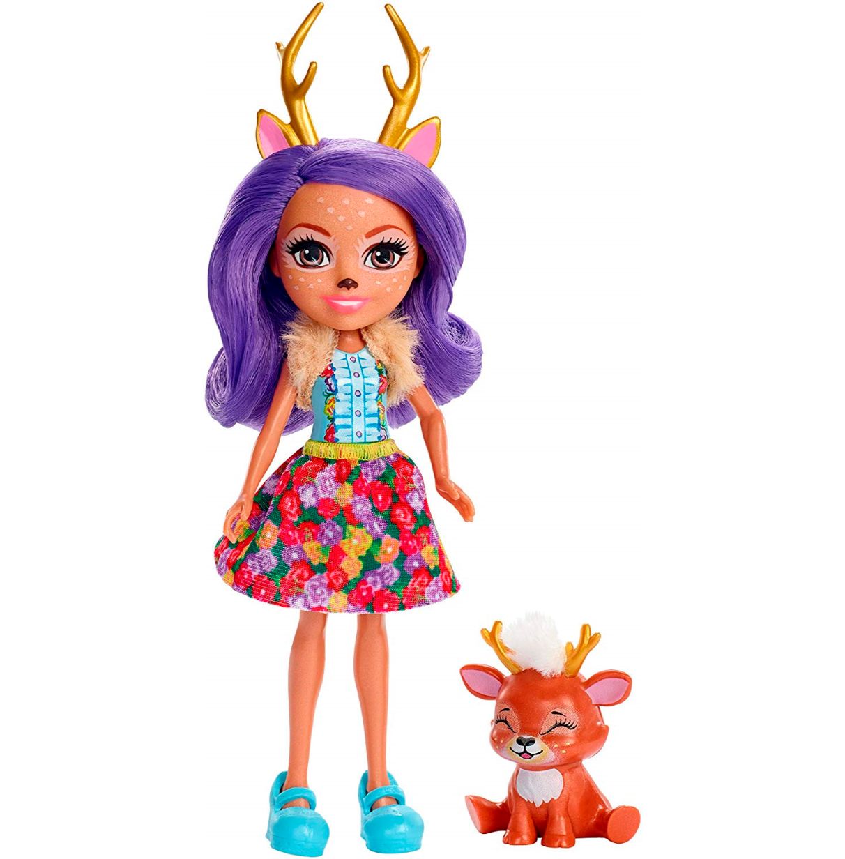 enchantimals muñeca con mascota danessa deer y sprint (mattel fxm75)