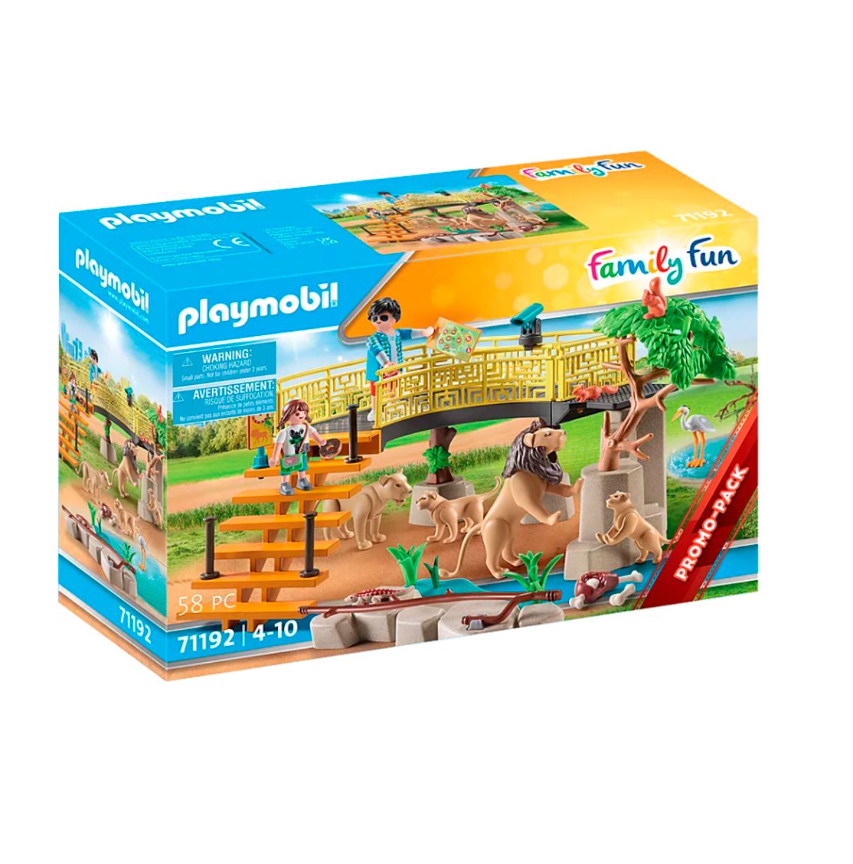 playmobil family fun leones con recinto exterior (71192)