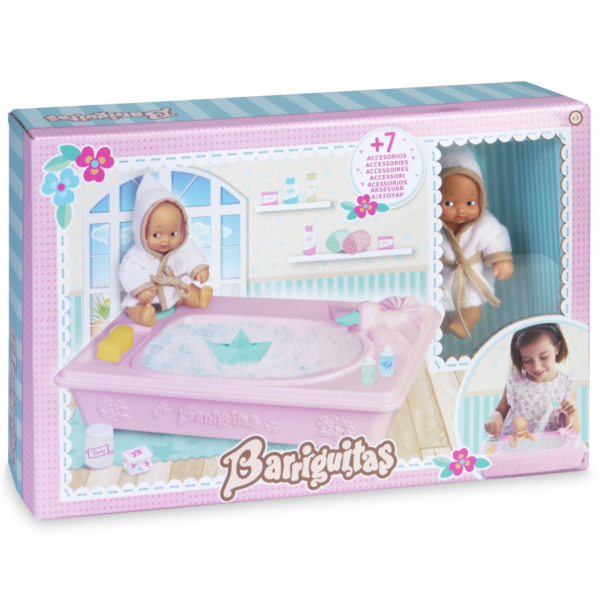 barriguitas bañera con figura bebe