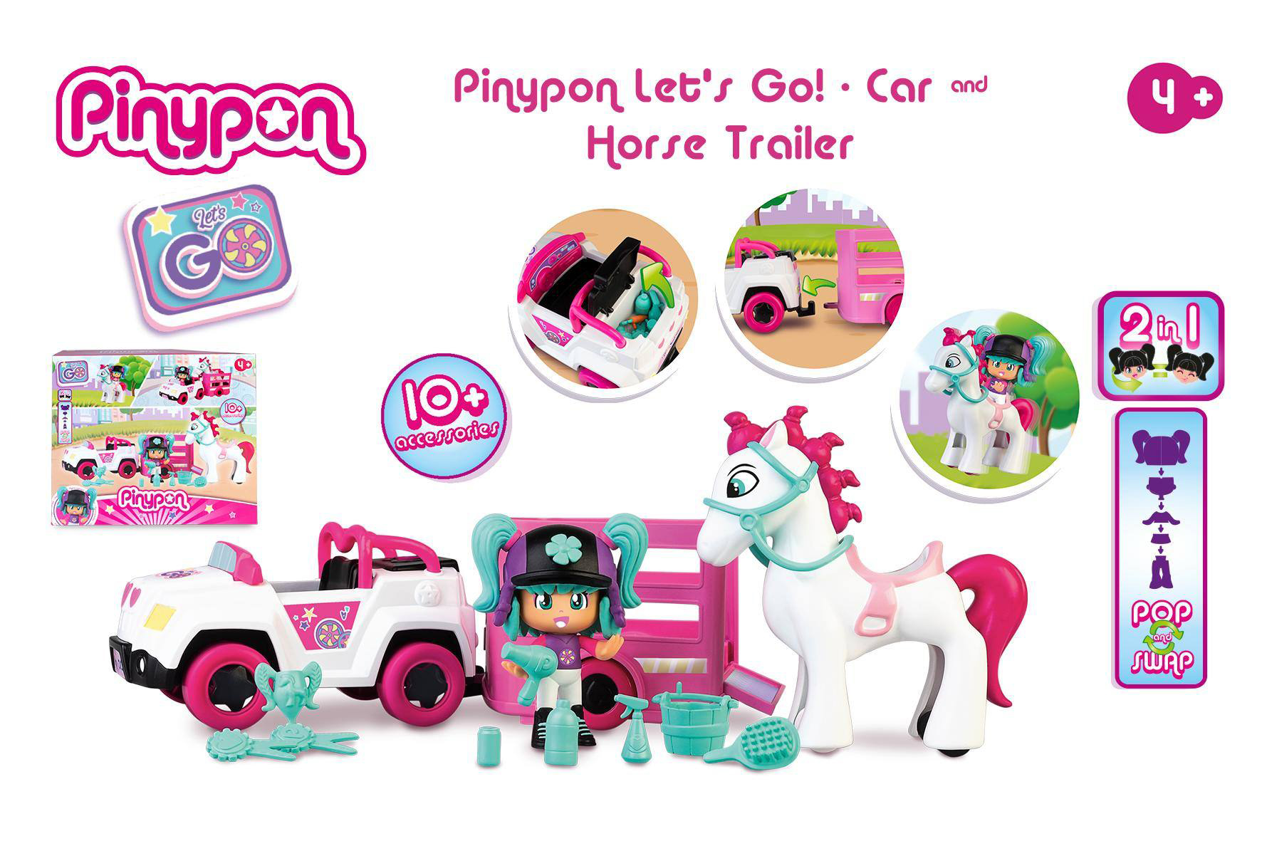 pinypon let´s go remolque pony (pny25000)