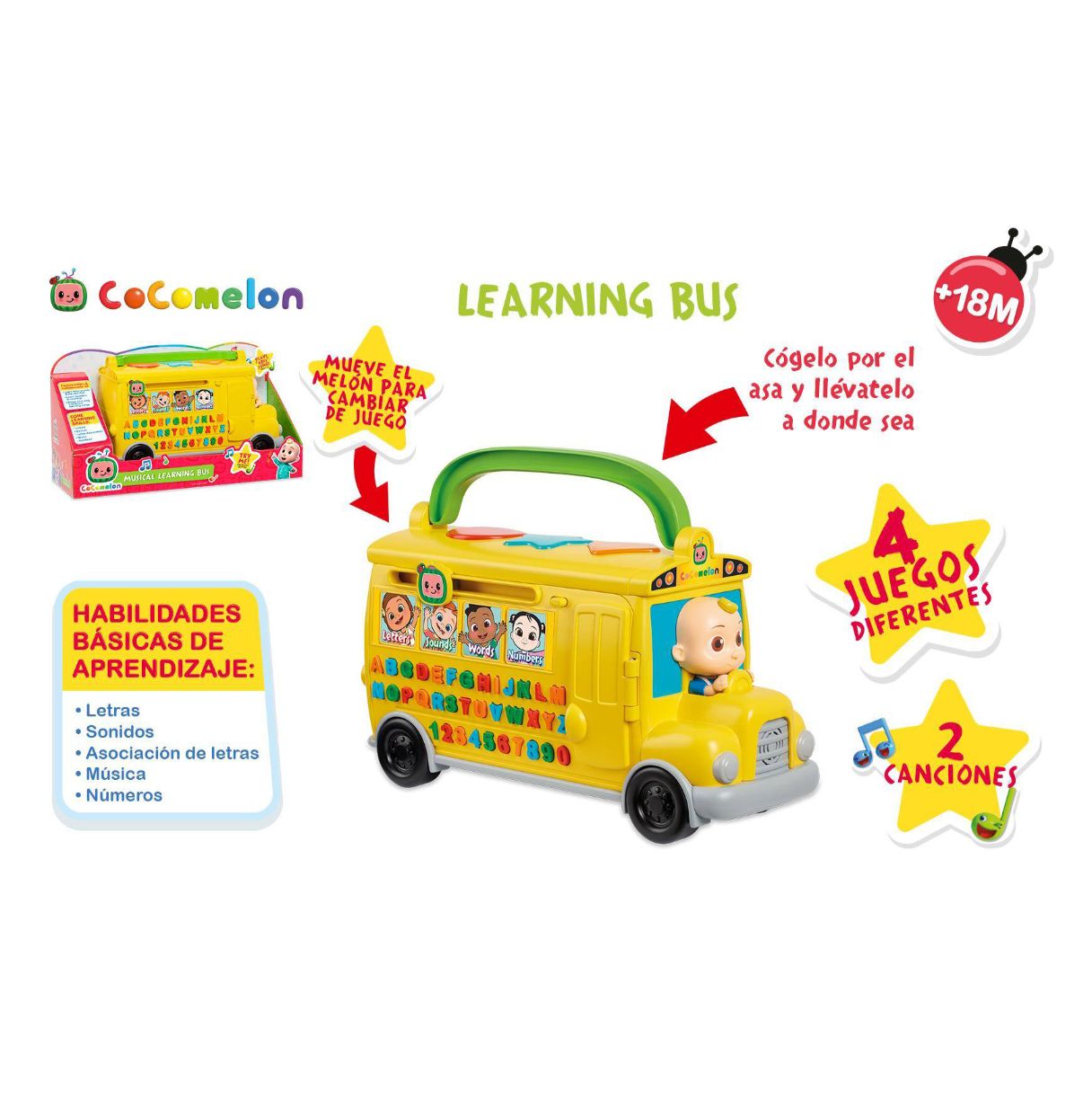 cocomelon learning bus jj (famosa ccm08102)