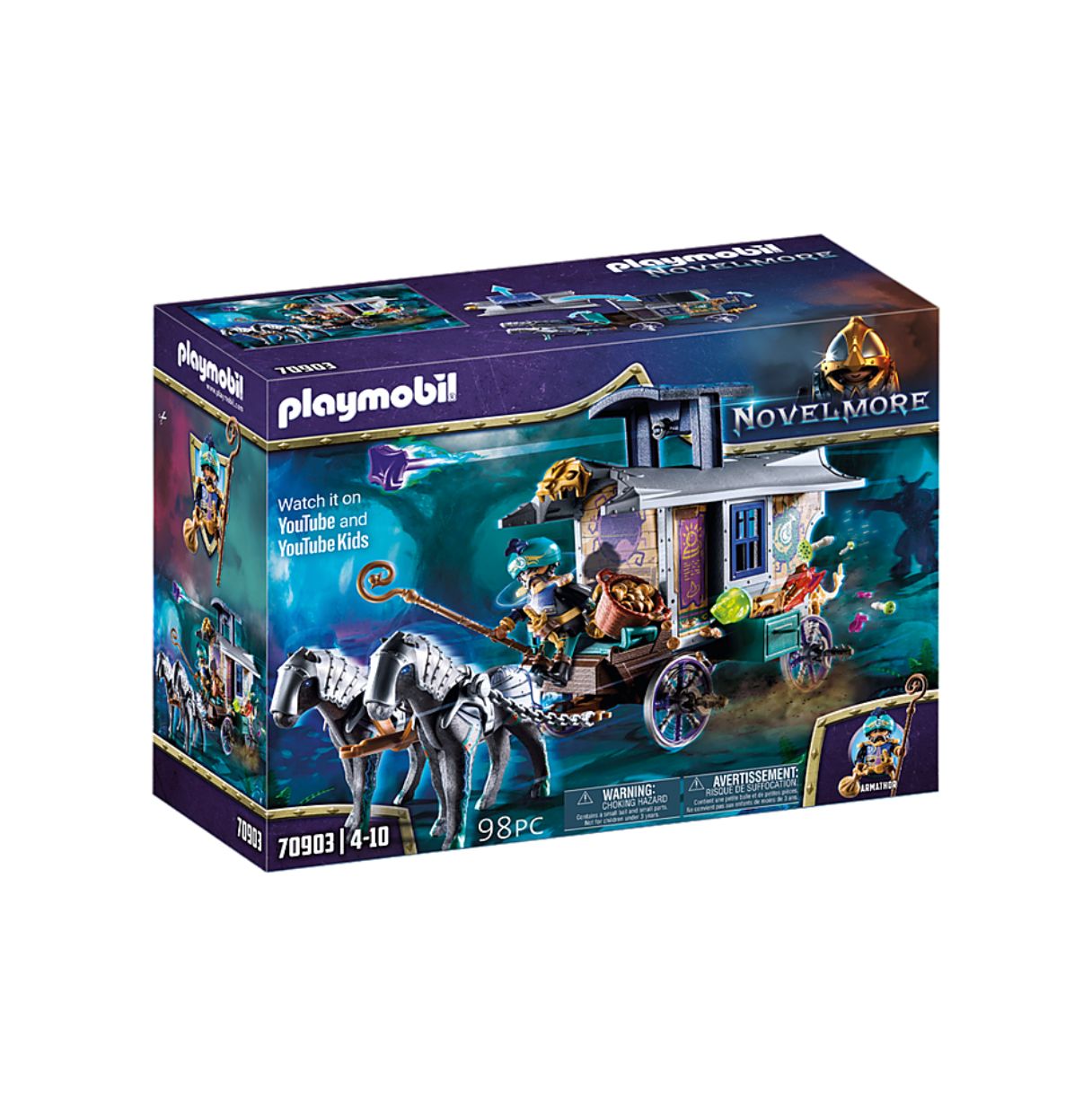 playmobil novelmore violet vale carruaje de los mercaderes (70903)