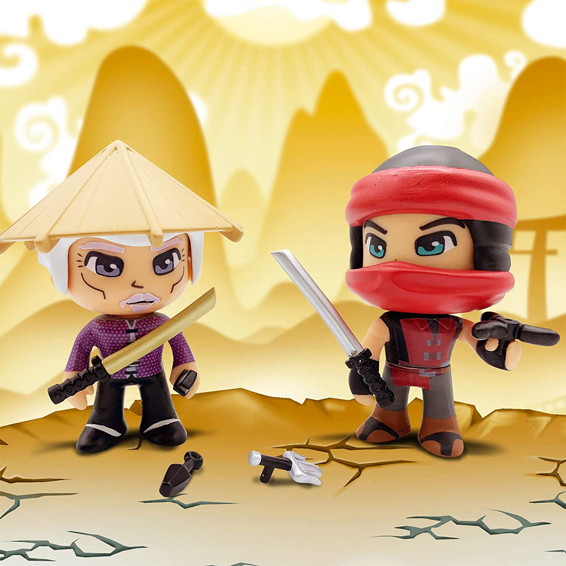 pinypon action ninja sensei & kohai (famosa pnc28000)