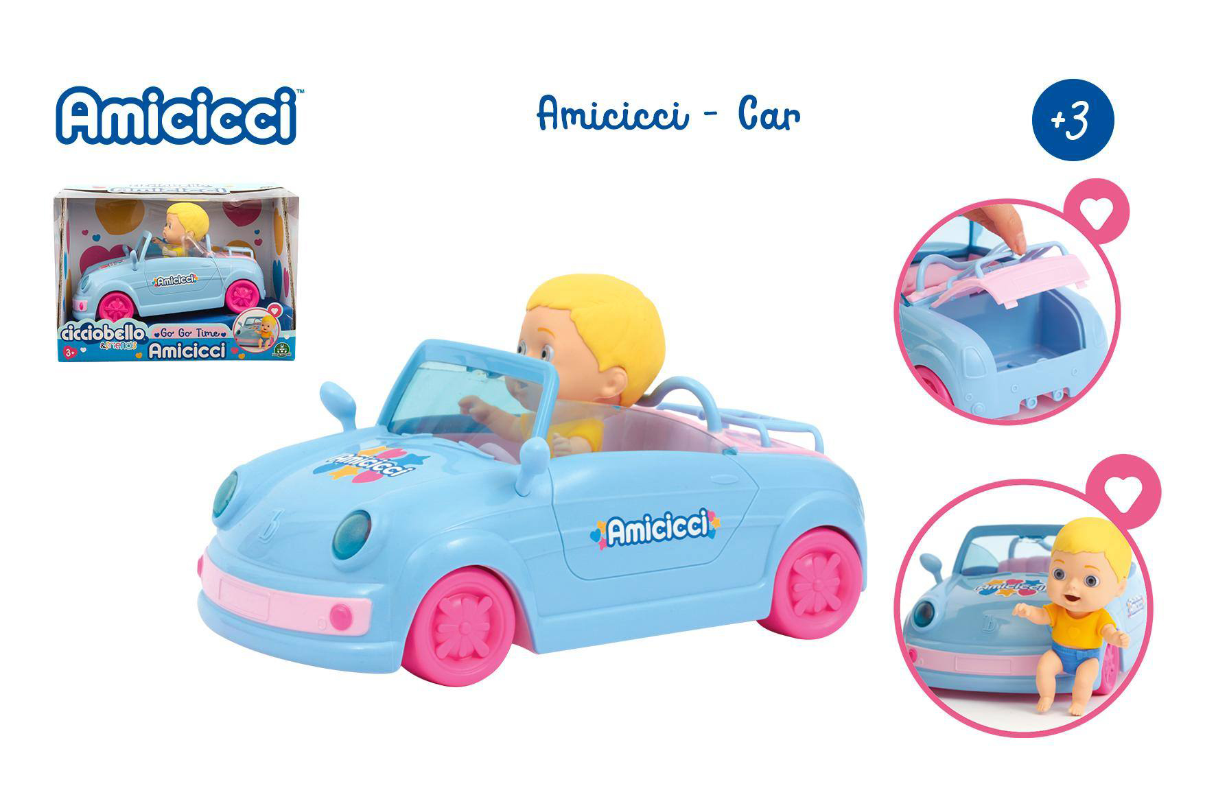 amicicci coche descapotable (famosa cc020000)