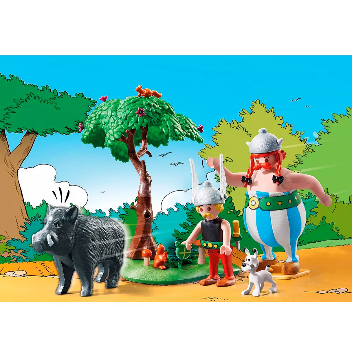 playmobil asterix la caza del jabali (71160)