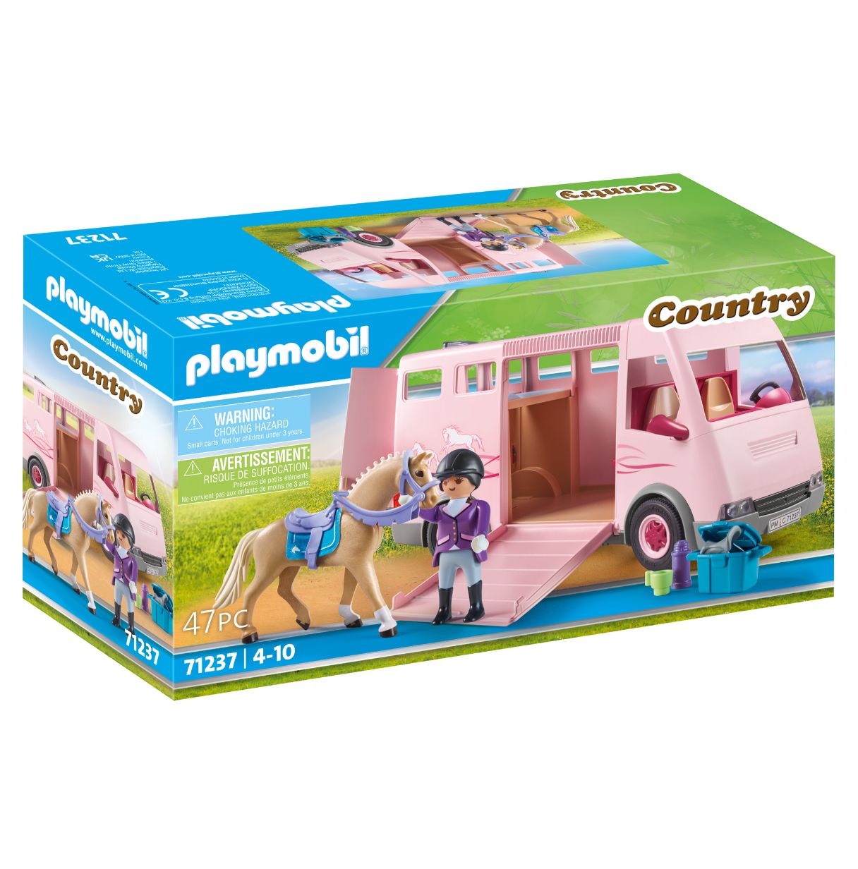 playmobil transporte de caballo (71237
