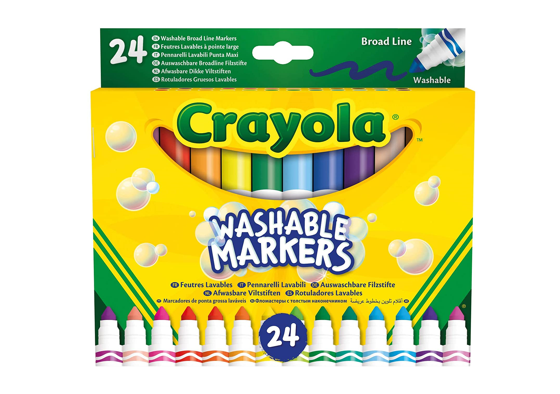 crayola 24 super lavables maxi punta (58-6570)