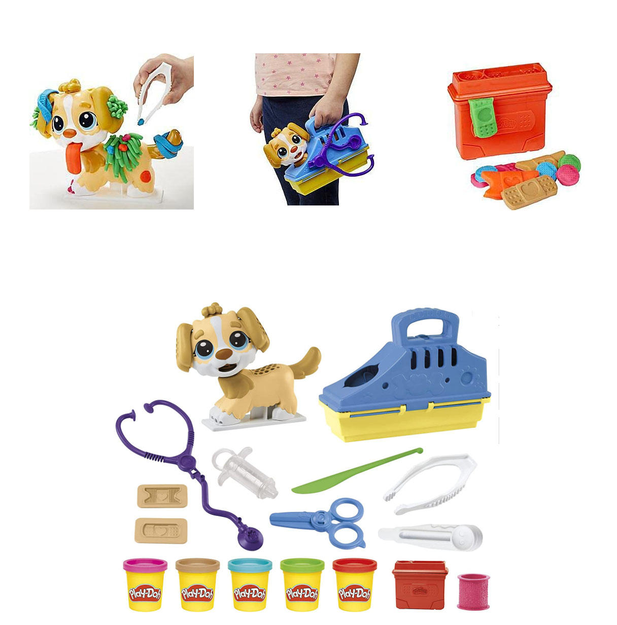 play-doh kit veterinario (hasbro f36395l0)