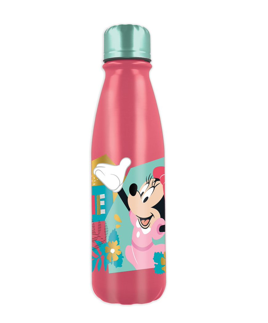 stor botella aluminio 600 ml minnie ( 74440)