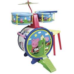 peppa pig bateria sencilla con banqueta (claudio reig - 2323)