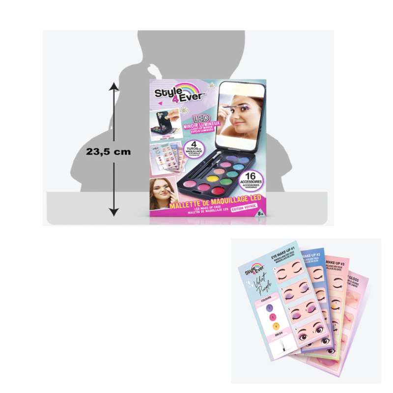 style 4 ever maletin viaje make up led - make up led travel case - style 4 ever ( canal toys ofg260)