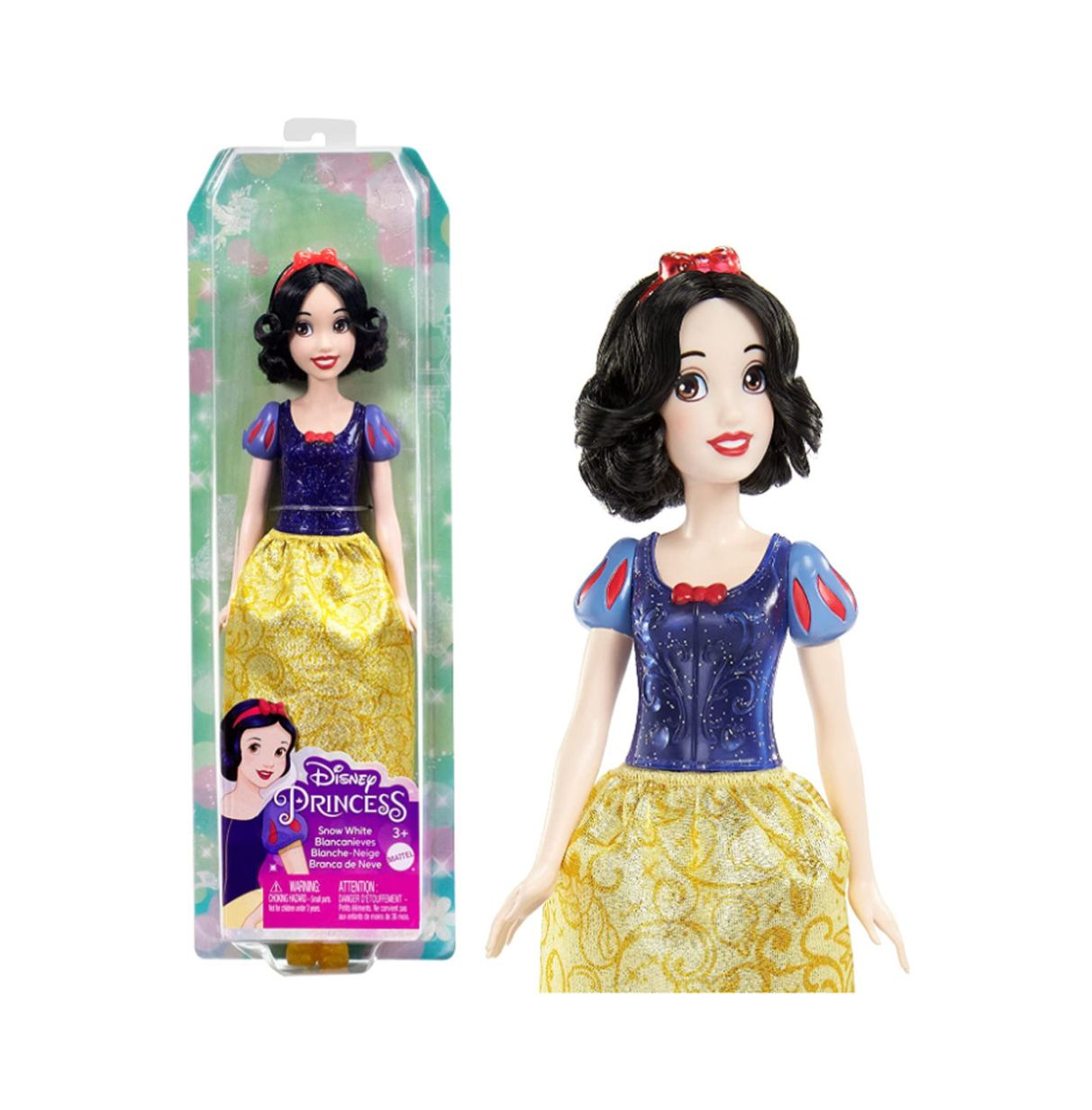 disney princess blancanieves muñeca princesa con pelo corto ( mattel - hlw08)