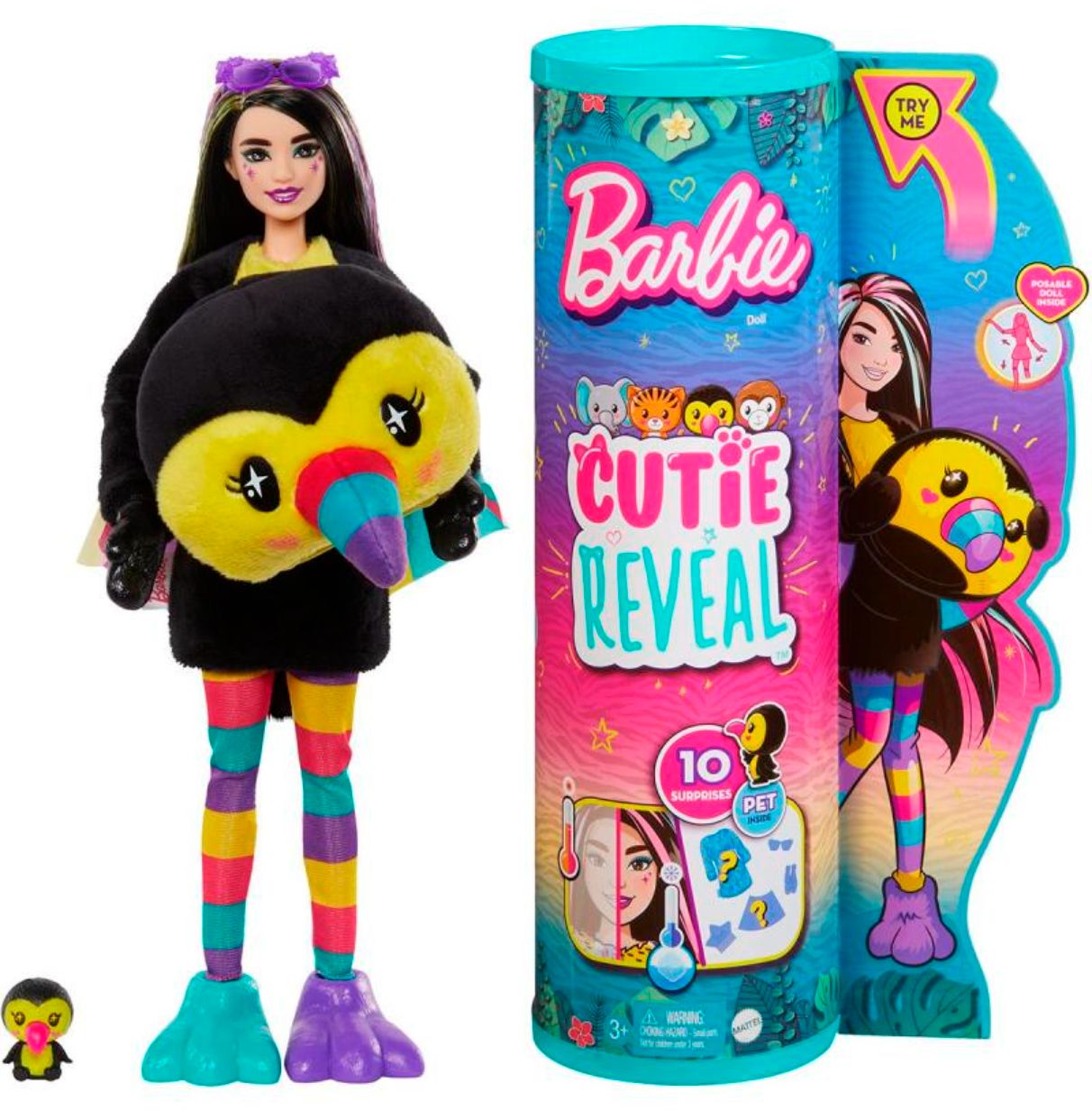 barbie cutie reveal amigos tucan  ( mattel - hkr00)