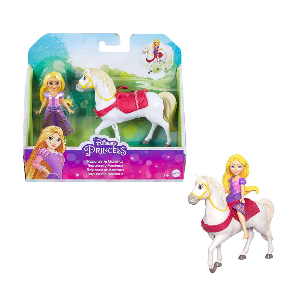 disney princess minis rapunzel y maximus ( mattel - hlw84)
