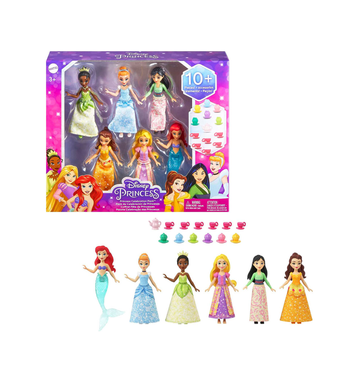 disney princess minis fiesta del te   ( mattel - hlw91)