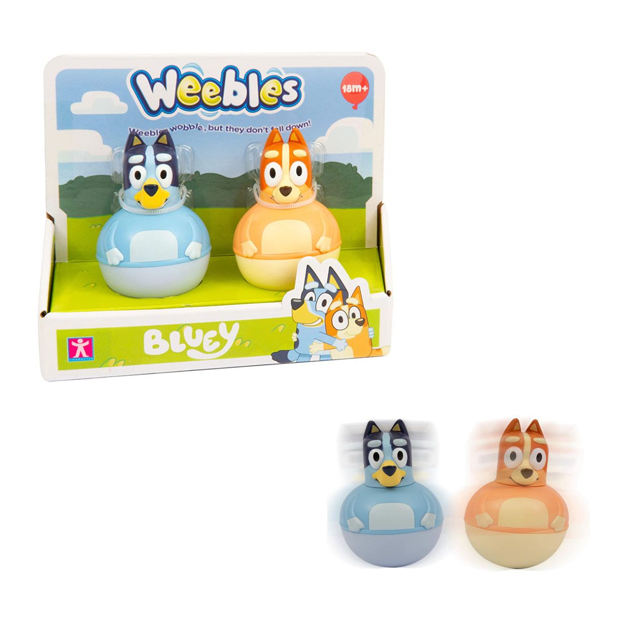 bluey 2 pack weebles ( famosa - weu00000)