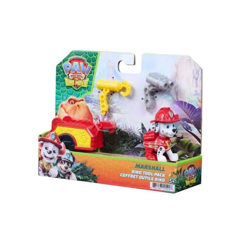 paw patrol figura dino tool pack marshall (spin master - 6076019)