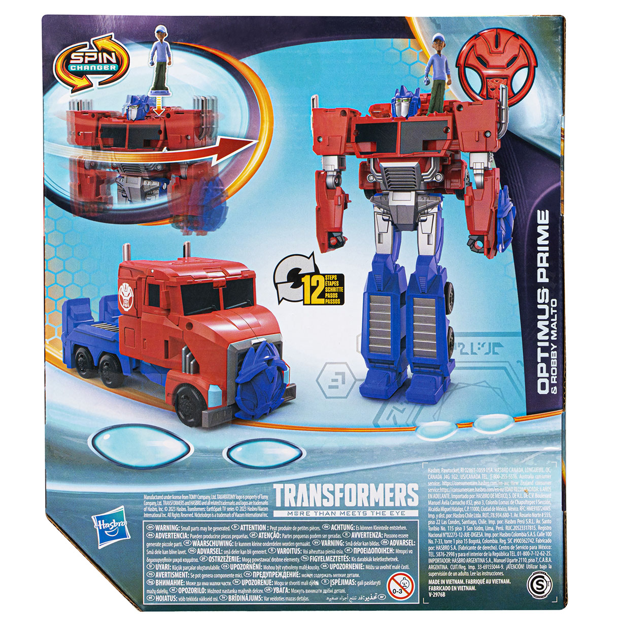 transformers earth optimus prime spin ( hasbro f76635l0)