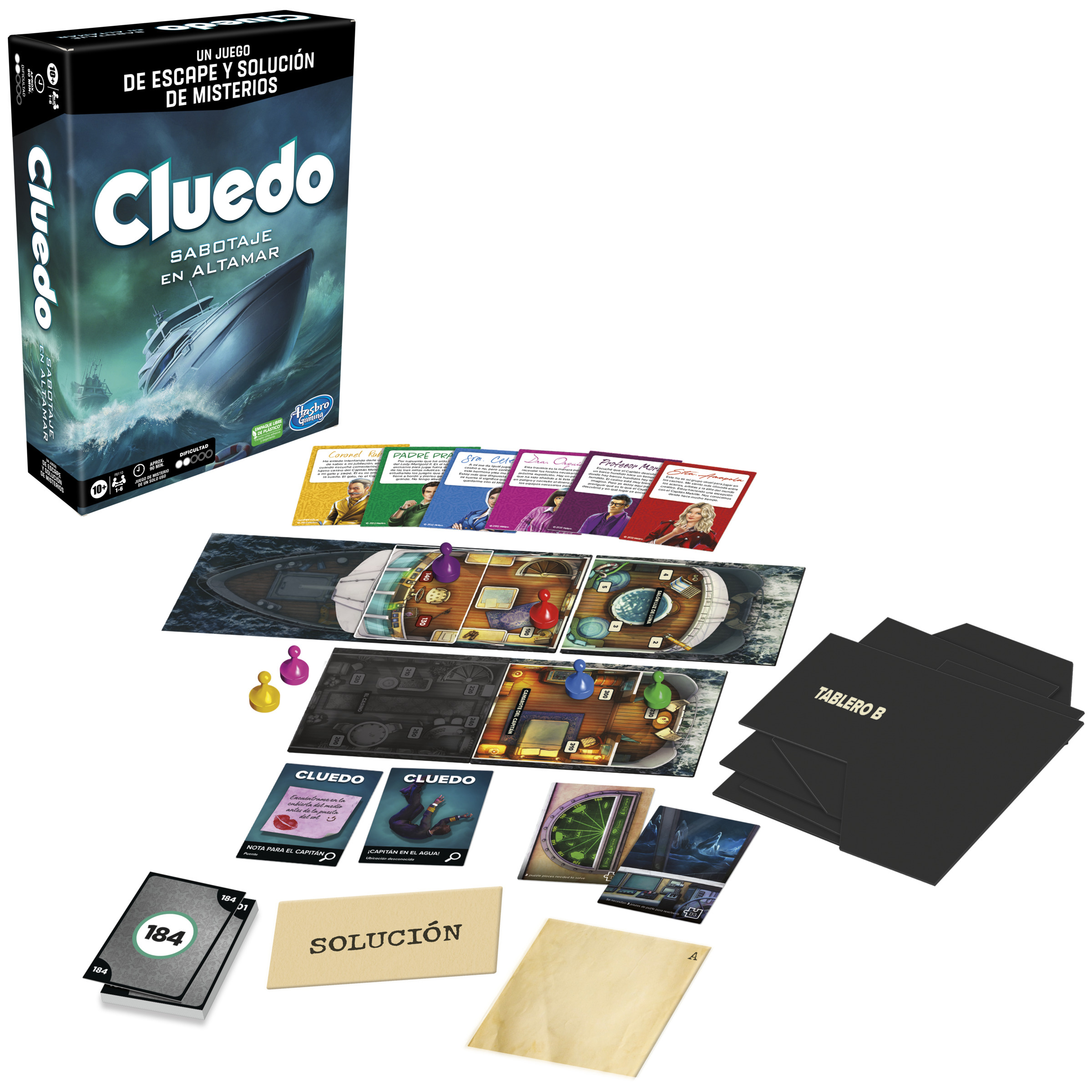 cluedo escape sabotaje en altamar ( hasbro f6110105)