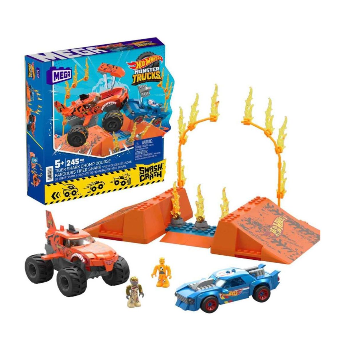 mega construx hot wheels tiger shark