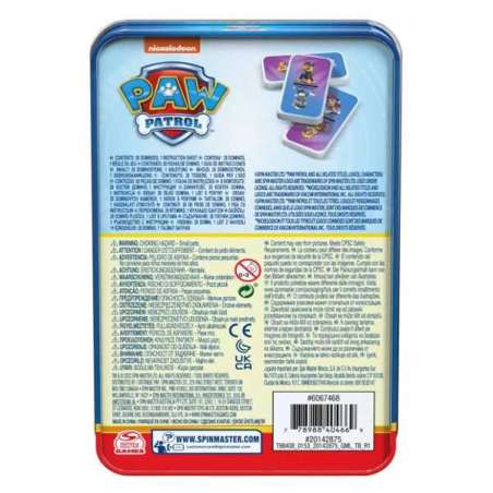 paw patrol domino caja metal (spin master - 6067468)