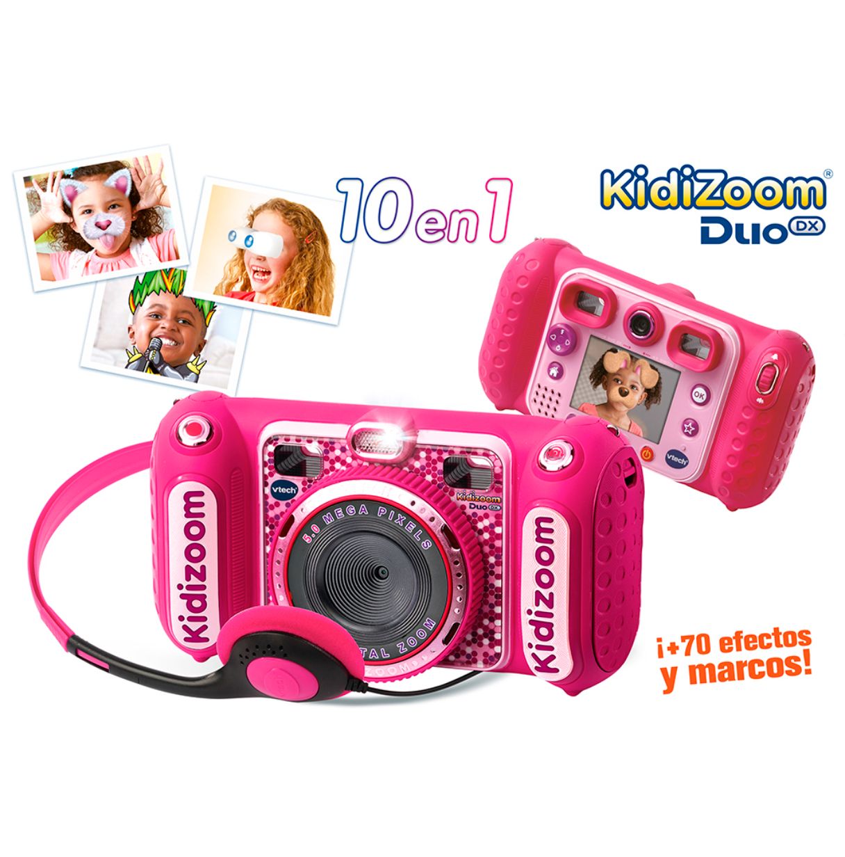 vtech kidizoom duo dx 10 en 1 en rosa