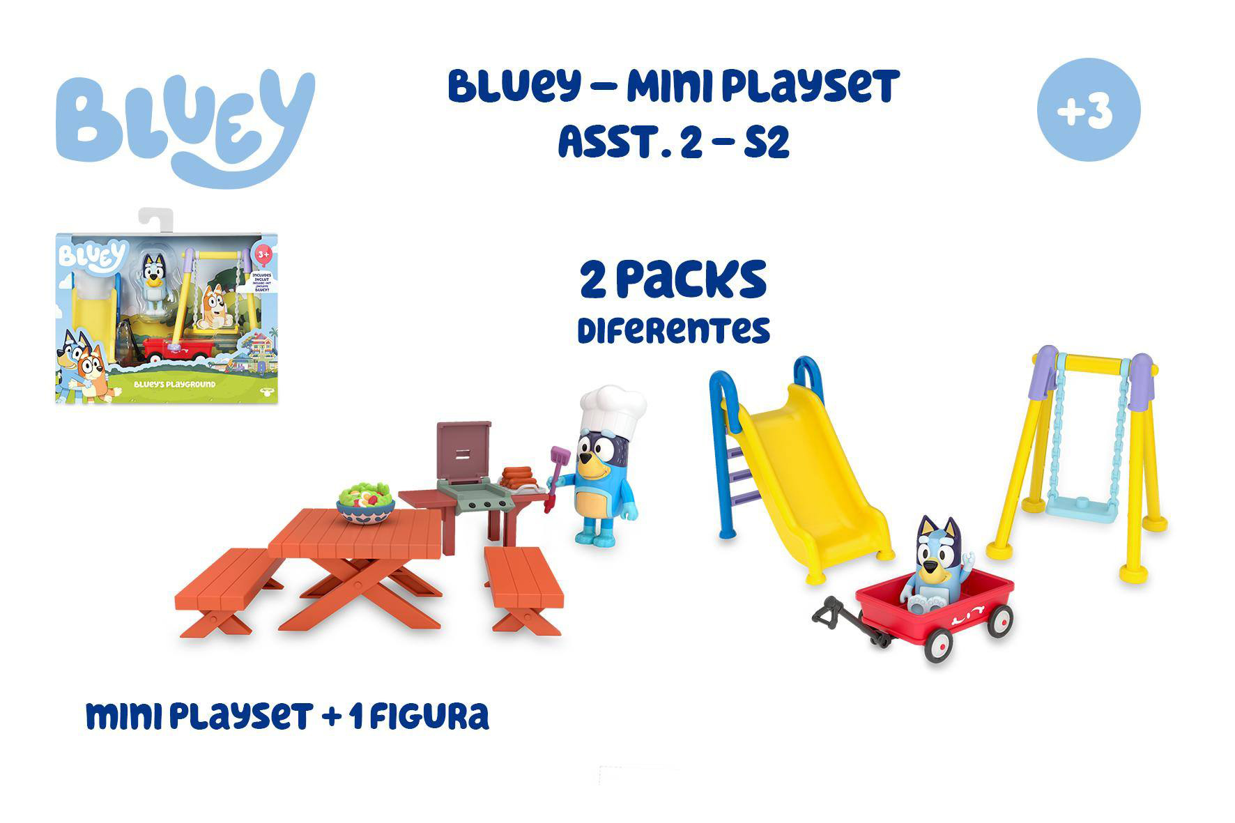 bluey s2 mini playset surtidos ( famosa - bly10000)