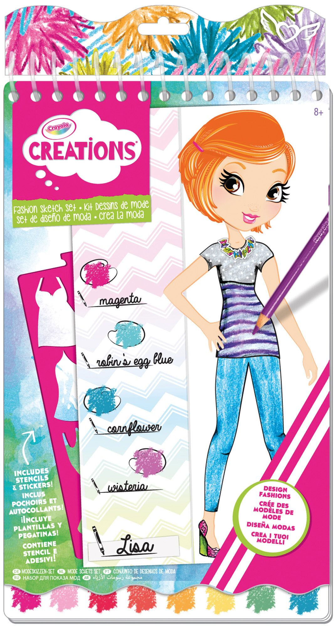 crayola creations album diseño moda