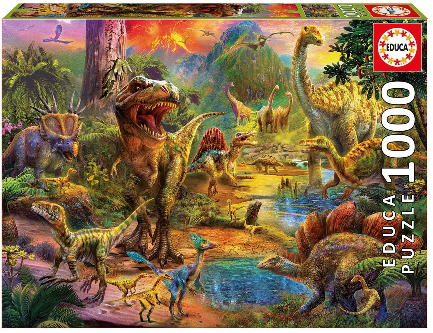 puzzle 1000 pzas tierra de dinosaurios ( educa - 17655 )